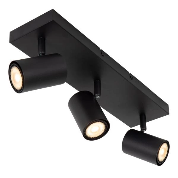 Lucide AMIGO - Ceiling spotlight - 3xGU10 - Black - detail 3